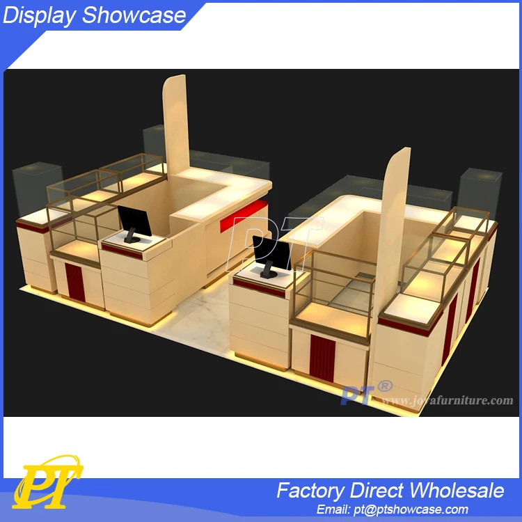 Gold shop interior design for mdf jewellery furniture design