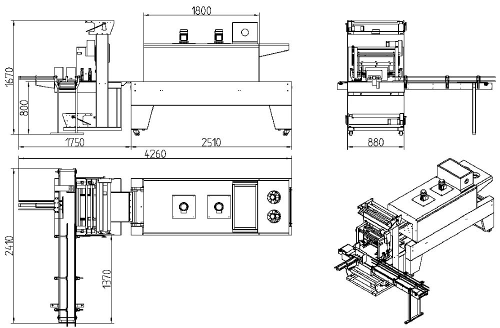 Bottle shrink wrapping packing machine sleeve sealing automatic