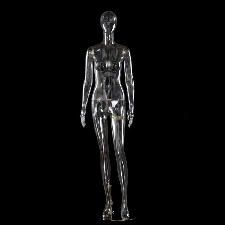top level female transparent mannequin for lingerie display