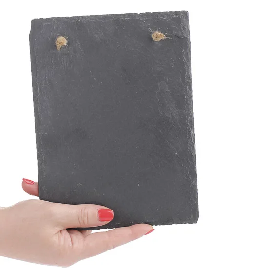 Wholesale Hanging 20*15 cm Rectangle Natural Edge Decorative Natural Slate Blackboard