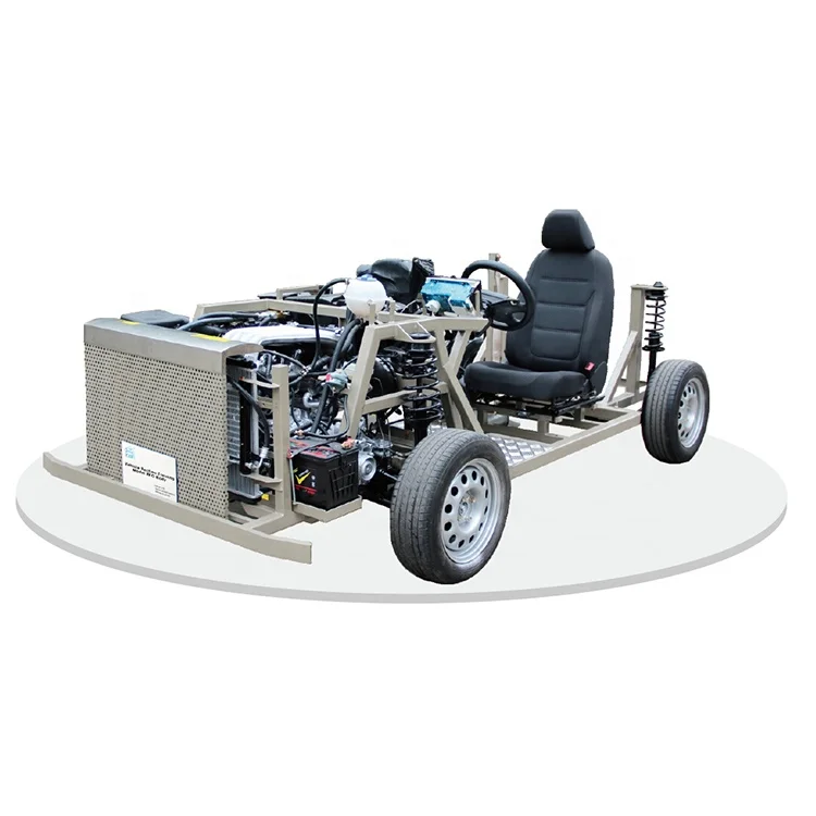 Автомобильный двигатель, автомобильное шасси и система кондиционирования воздуха, тренировочный автомобиль