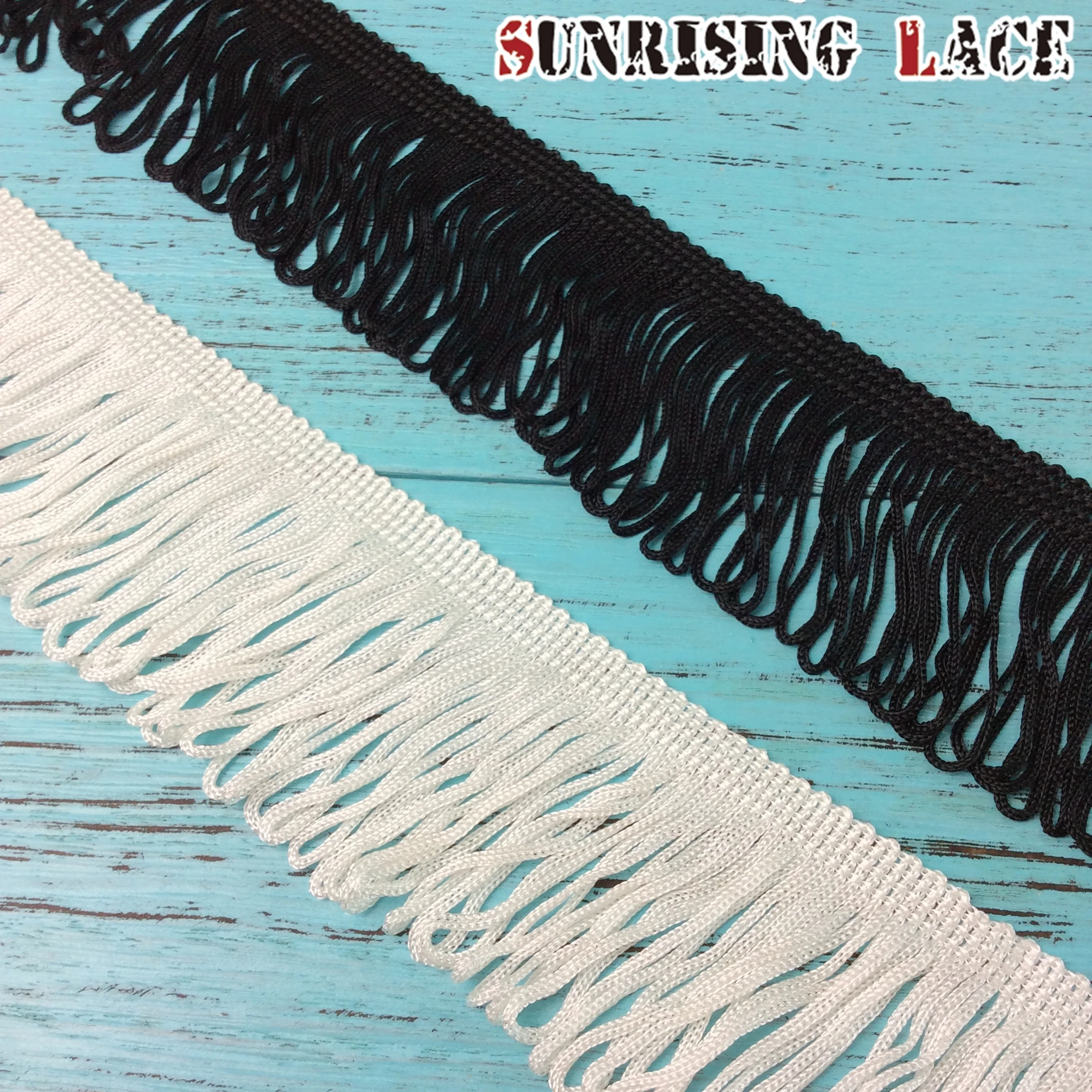 Long Rayon Silk Fabric Cut Trim Lace Chainette Fringe