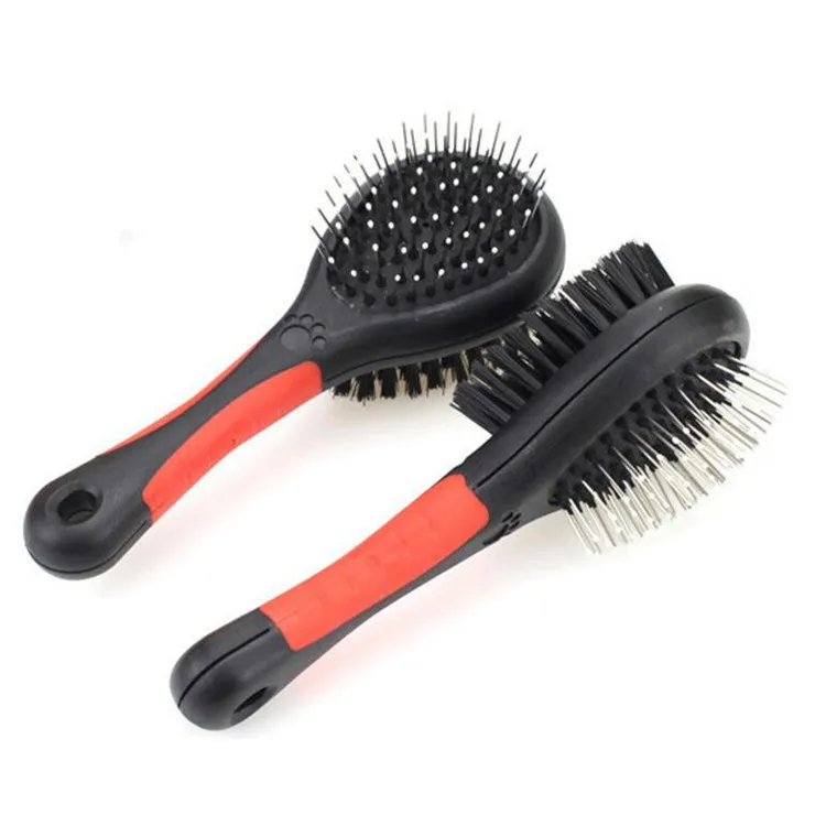 New Double Sides Dog Brush Grooming Pet Comb for Long Short Hair