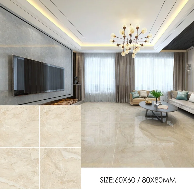 foshan building material 80X80 glazed polished ceramic tile