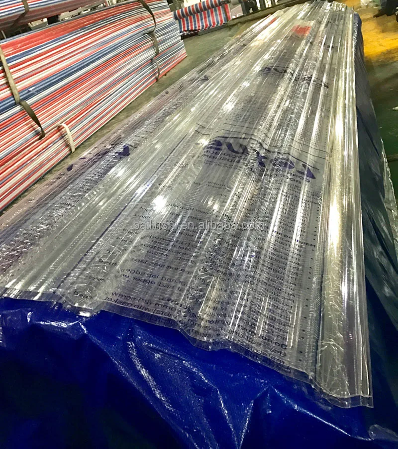 Plastic Building Materials 90% transmission corrugated polycarbonate sheet