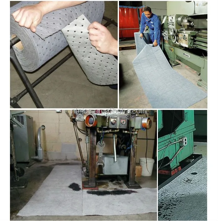 Grey Maintenance Absorbent Sheet 100% Polypropylene Customize Available