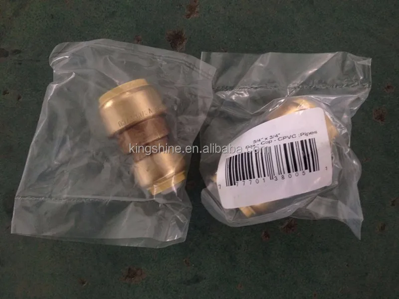 Lead Free Brass Push fit fittings push fitting pipe fitting chrome plated