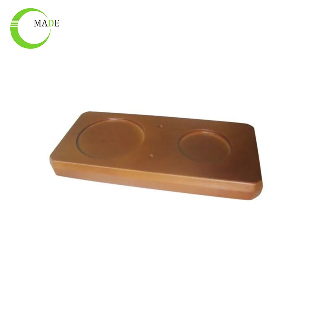 CNC machining solid wood base for coffee pot