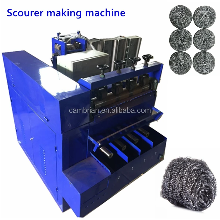High performance 0.13 stainless steel wire scrubber scourer making machine