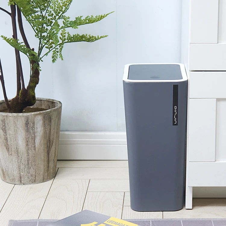 
Push type open top plastic Square trash can 