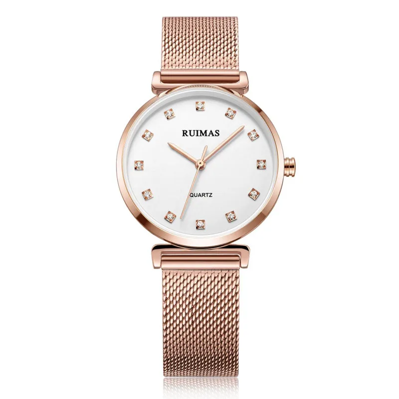 Relojes minimalistas quartz custom logo watch stainless steel  custom women  watches wristwatch