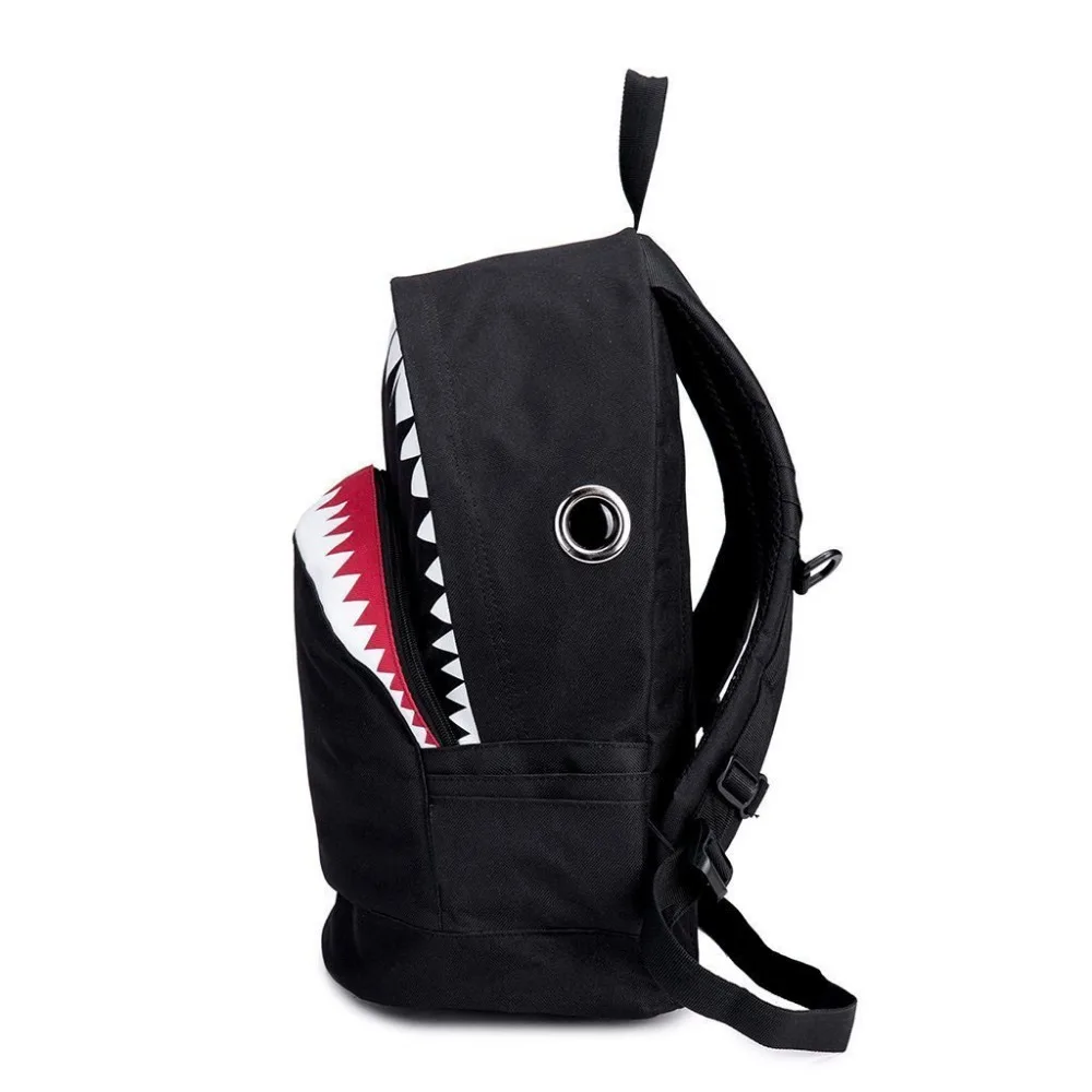 New Arrival Travel Shark Shape Design New Fashion Girls Backpack Bag