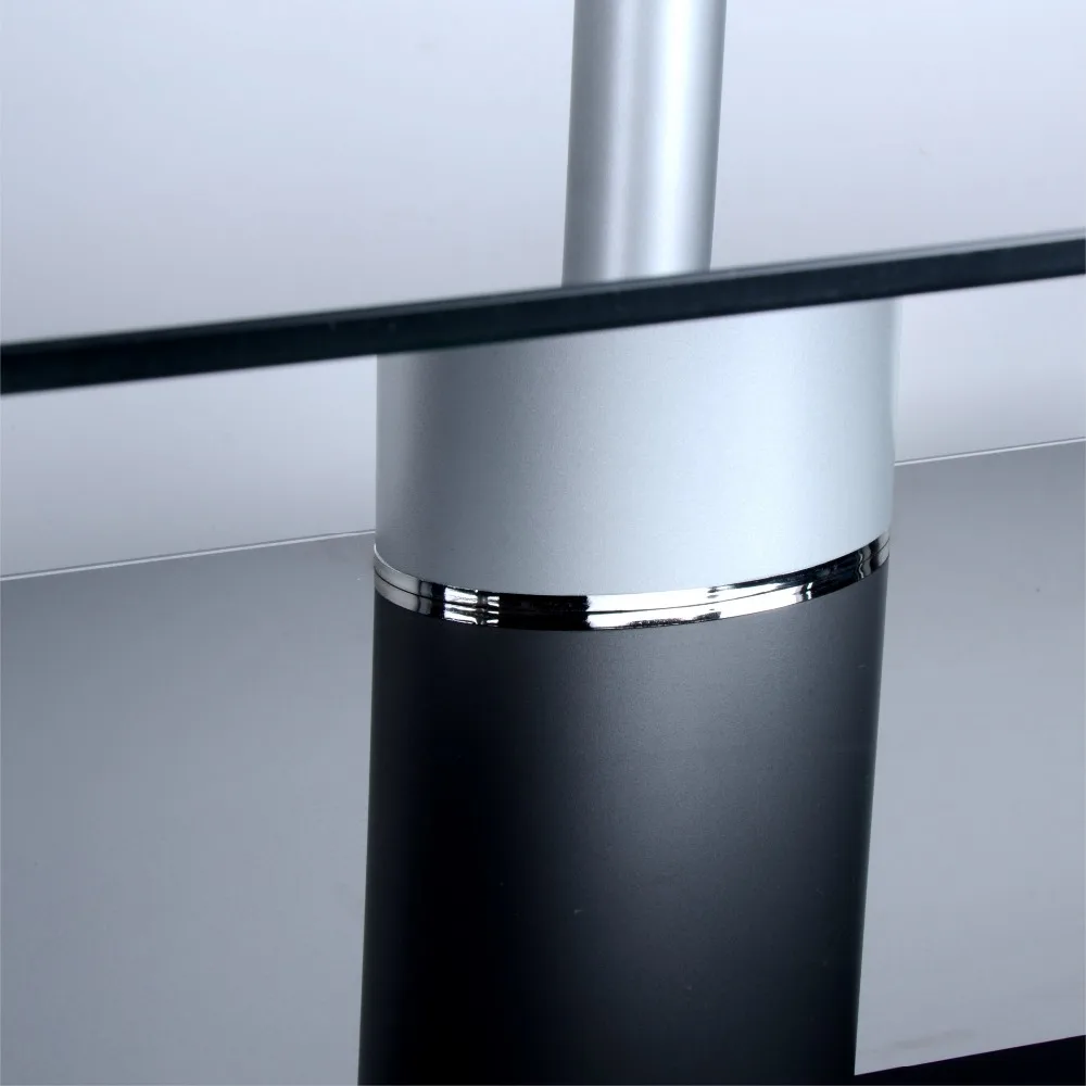 
Customize Tempered Glass Stoving Varnish Shelf TV Stand 