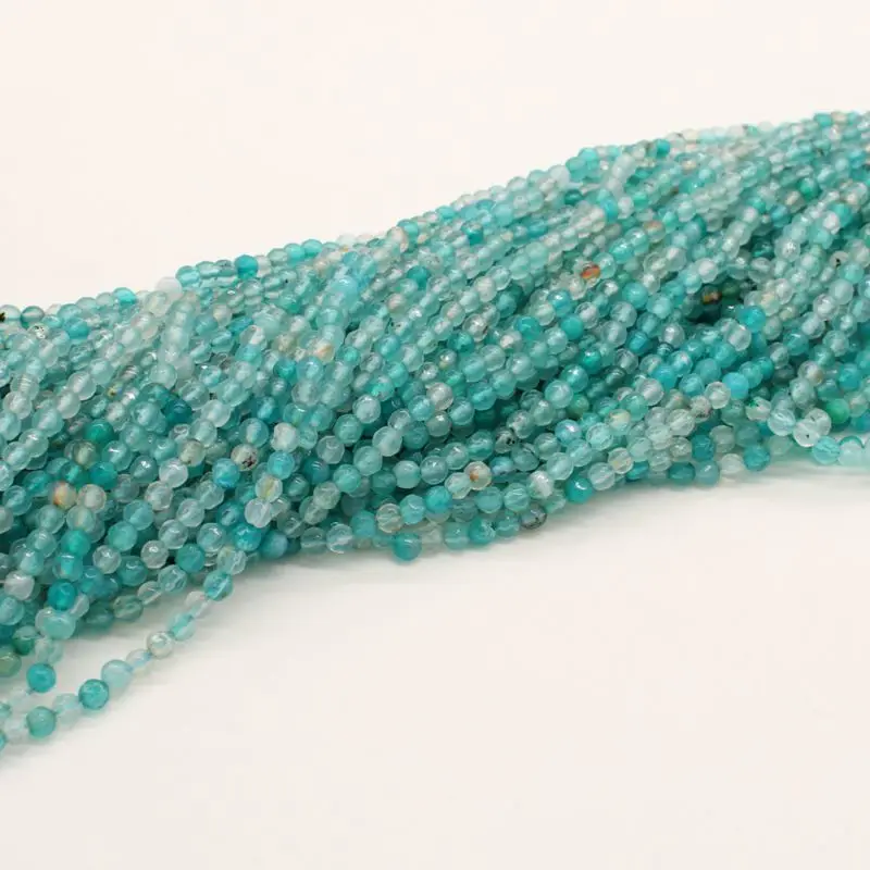 wholesale high quality natural stone  faceted 4mm onyx gemstone bead