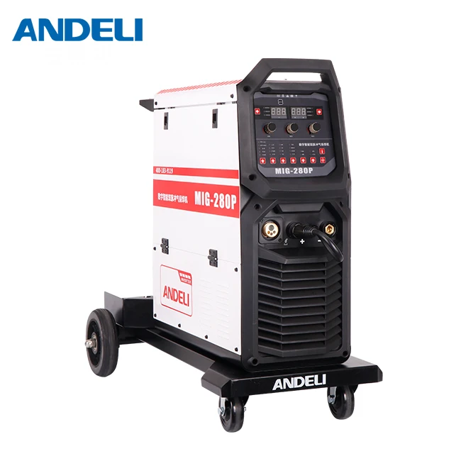 
ANDELI smart aluminium mig welder single phase double system mig welding machine inverter double pulse mig welder with MIG-280P 