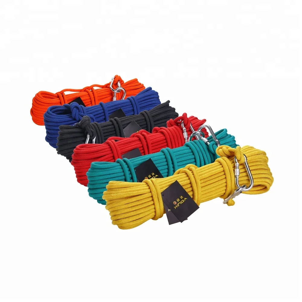 XINDA 14kN 10mm steel wire core climbing rope for  tree climbing rock climbing fire escape