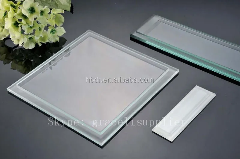 China manufacture specific angle and size beveled glass mirror toughened Glass