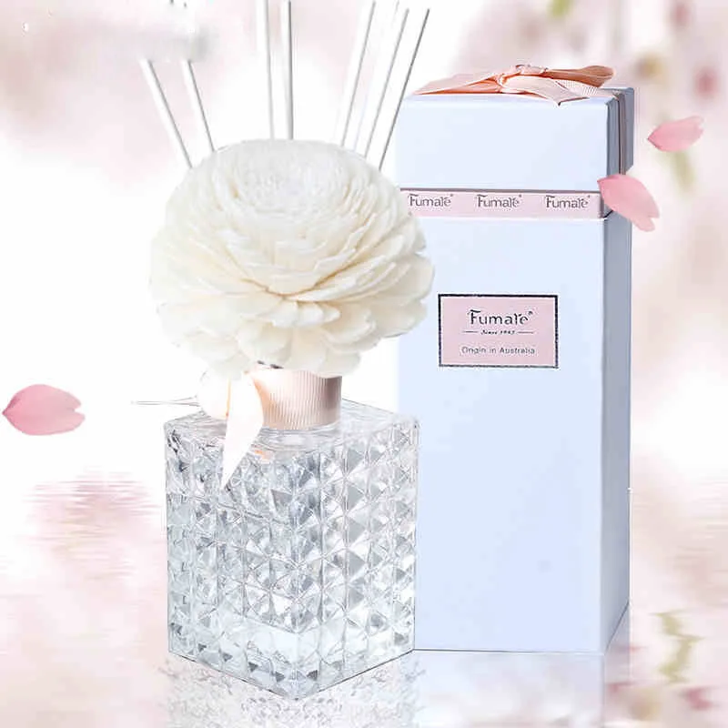 Aromatherapy Essential Oil Set Flameless Rattan Dried Flowers Fragrance Perfume Reed Diffuser