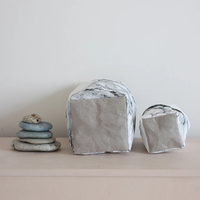 Marble pattern paper bag, washable paper flower pots paper flower pot cover