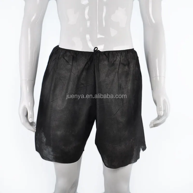 Мужские черные одноразовые шорты-боксеры, бумажное нижнее белье для спа