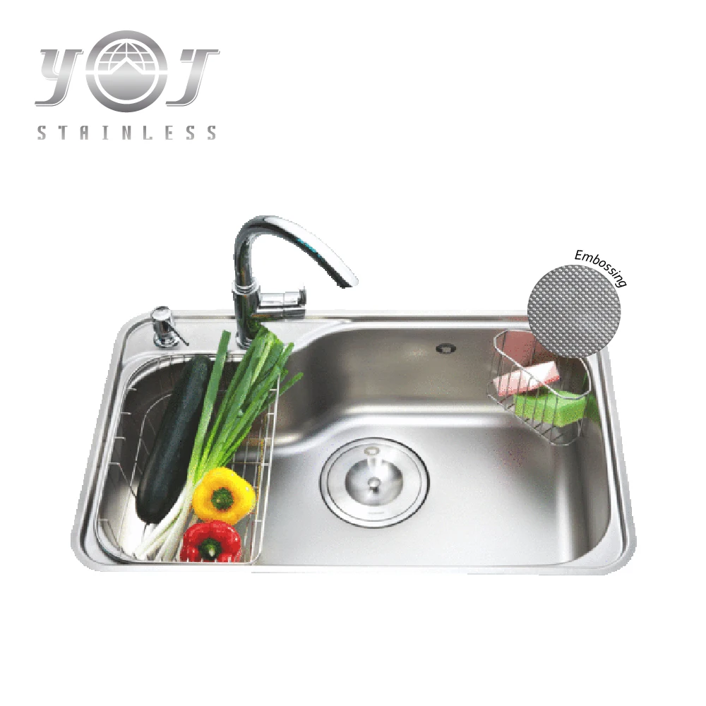 SUS 304 stainless steel hand wash kitchen sinks with accessories