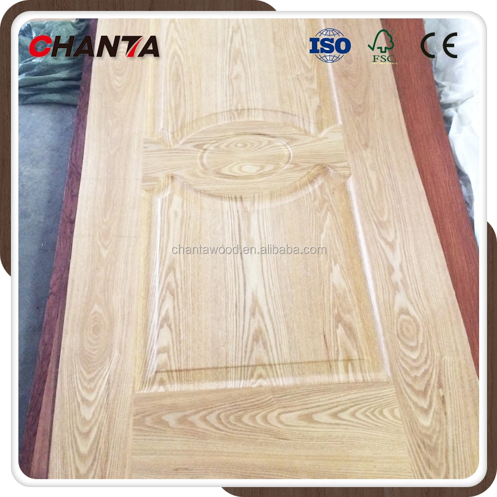 China wholesale decorative interior wood veneer MDF door skin price for home