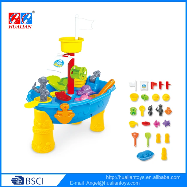 Luxury PP Pirate Boat Beach Sand Toy and Water Play Table
