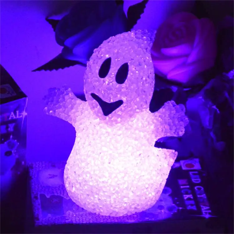 Halloween decoration led white spirit EVA ghost/ halloween flying ghost/color changing led ghost