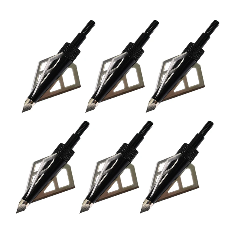 Elong Outdoor Broadheads 3 Blade Arrow Heads Arrows Screw Tips Hunting 100 Grain Hunting Archery
