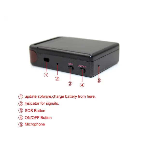 GPS tracking device tk02 tk102 smallest magnetic anti-lost geo fence alarm cheap mini gps tracker without sim card