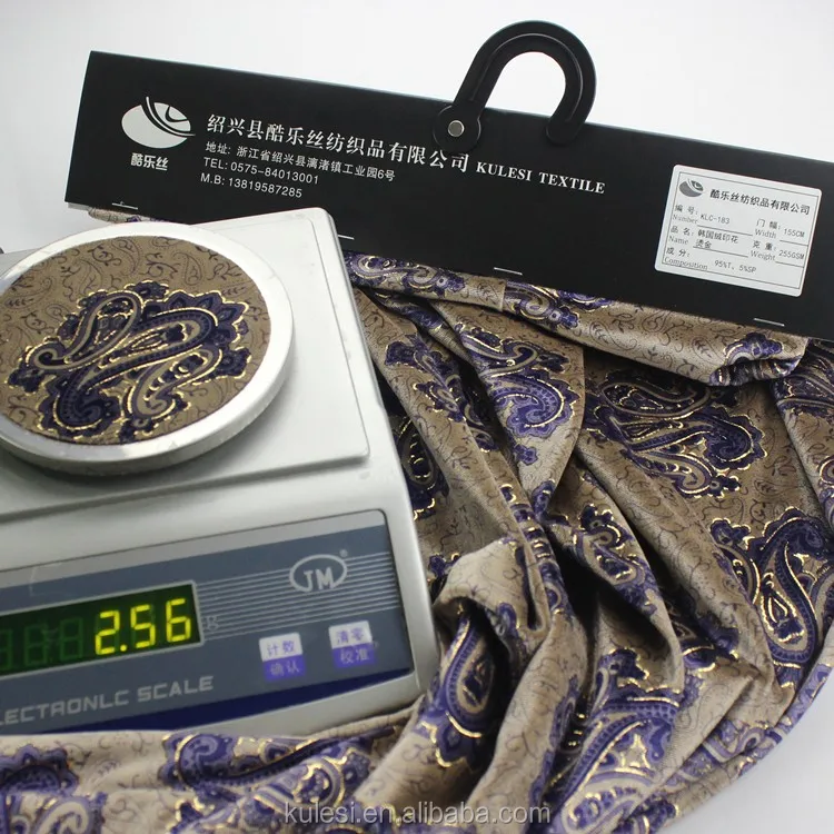 
China suppliers hotsale Korean velvet printing gilding knitted fabric 