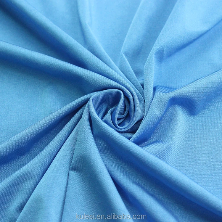 
Cheap 75D DTY 170GSM knitted polyester spandex single jersey fabric for garment material and lining 