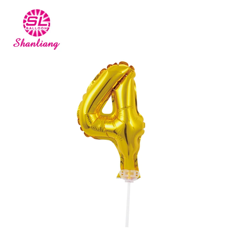 
Promotional toy mini number balloon topper cake decoration 