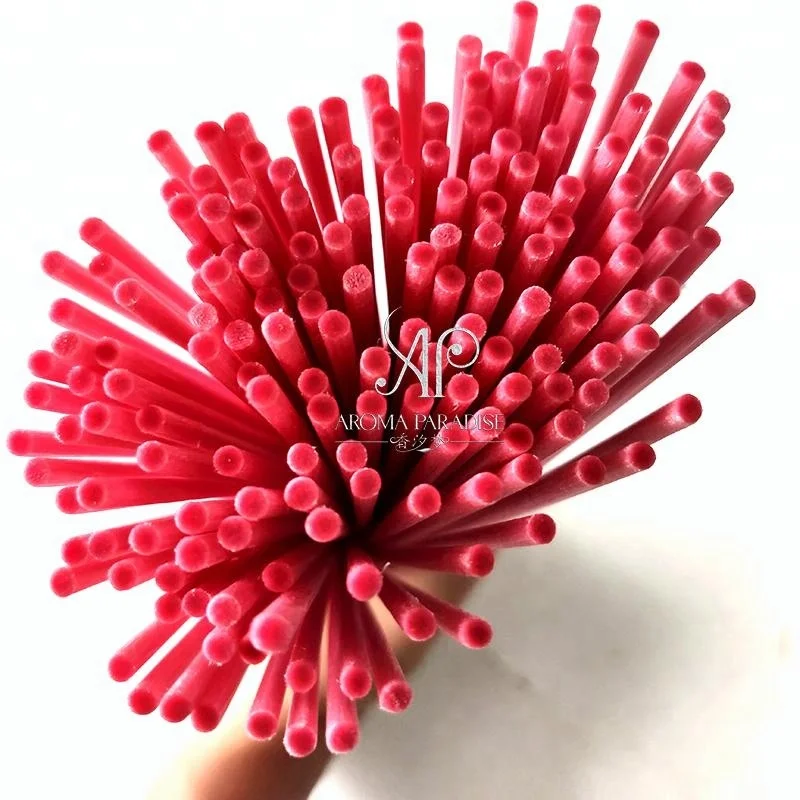 colourful fiber diffuser rattan reed synthetic pink essential oil Replacement refills