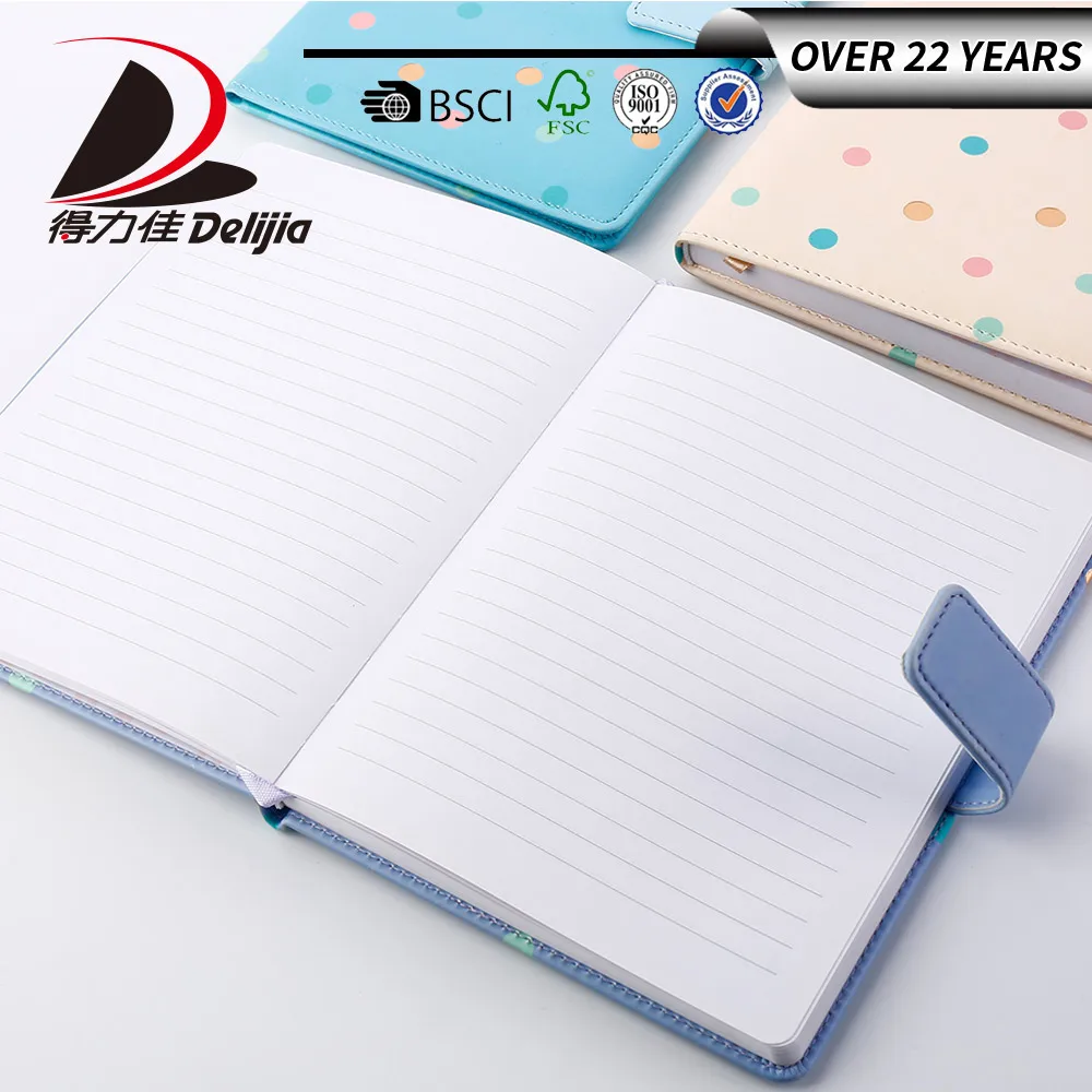 1805025 Wave point pattern genuine leather free sample floral notebook