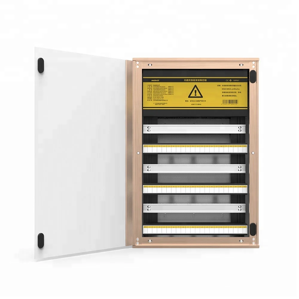 66 способ Умный дом распределительная коробка/коробка панели управления/электрический шкаф со стеклянной панелью для выключателей и модули