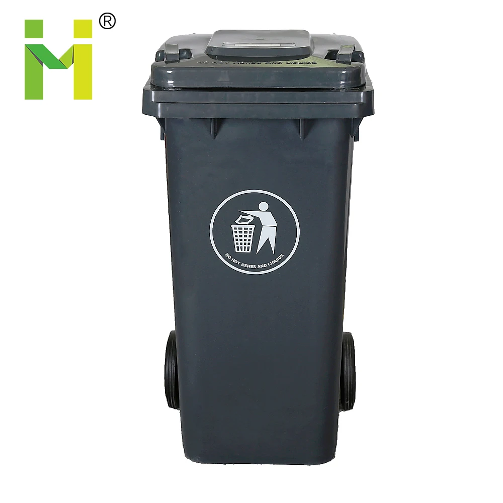 
120L Plastic Wheeled Recycle waste bin Trash Can with Lid for Sale 