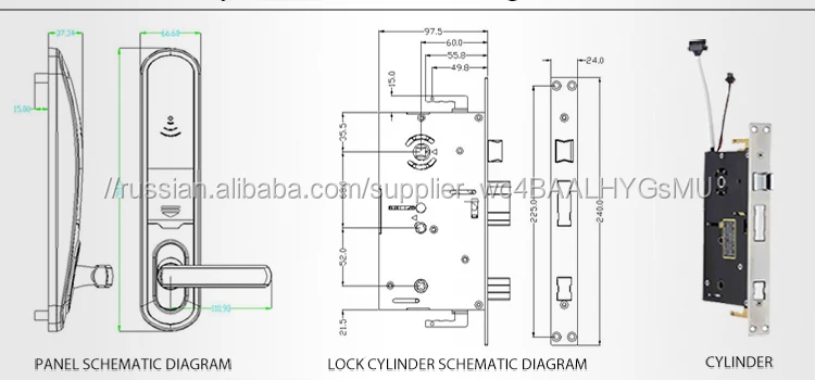 New Zinc Alloy Digital Electronic Smart Card Hotel Front Door Lock Smart Lock