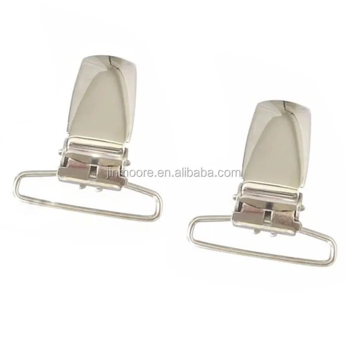 MSC09 Lead Free 30 mm Metal Pacifier Clips For Bib Suspender Holder