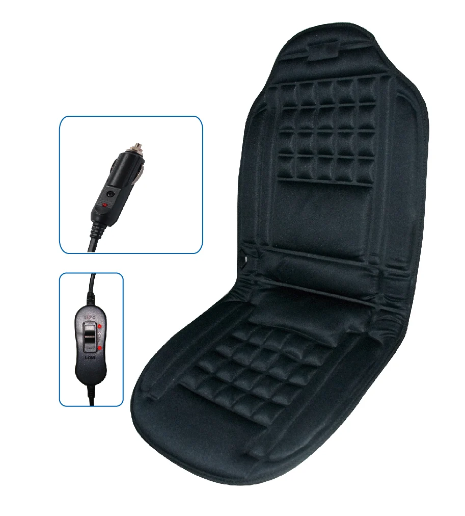 Высококачественный чехол для автомобильного сиденья из полиэстера с подогревом, автомобильные переносные подушки для сиденья с подогревом 1,5-2,5 А