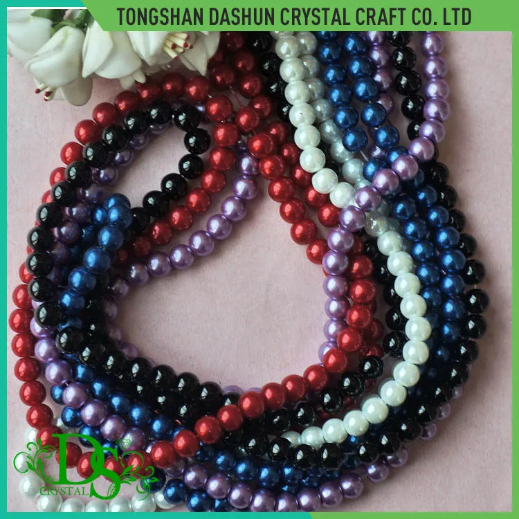 Glass pearl beads 6mm 8mm 10mm wholesale beads