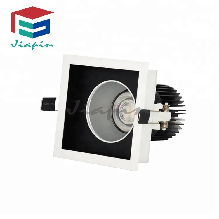 
Square Single/two heads 12W/12Wx2 105x105mm cutout Commercial downlight LED COB grill light 