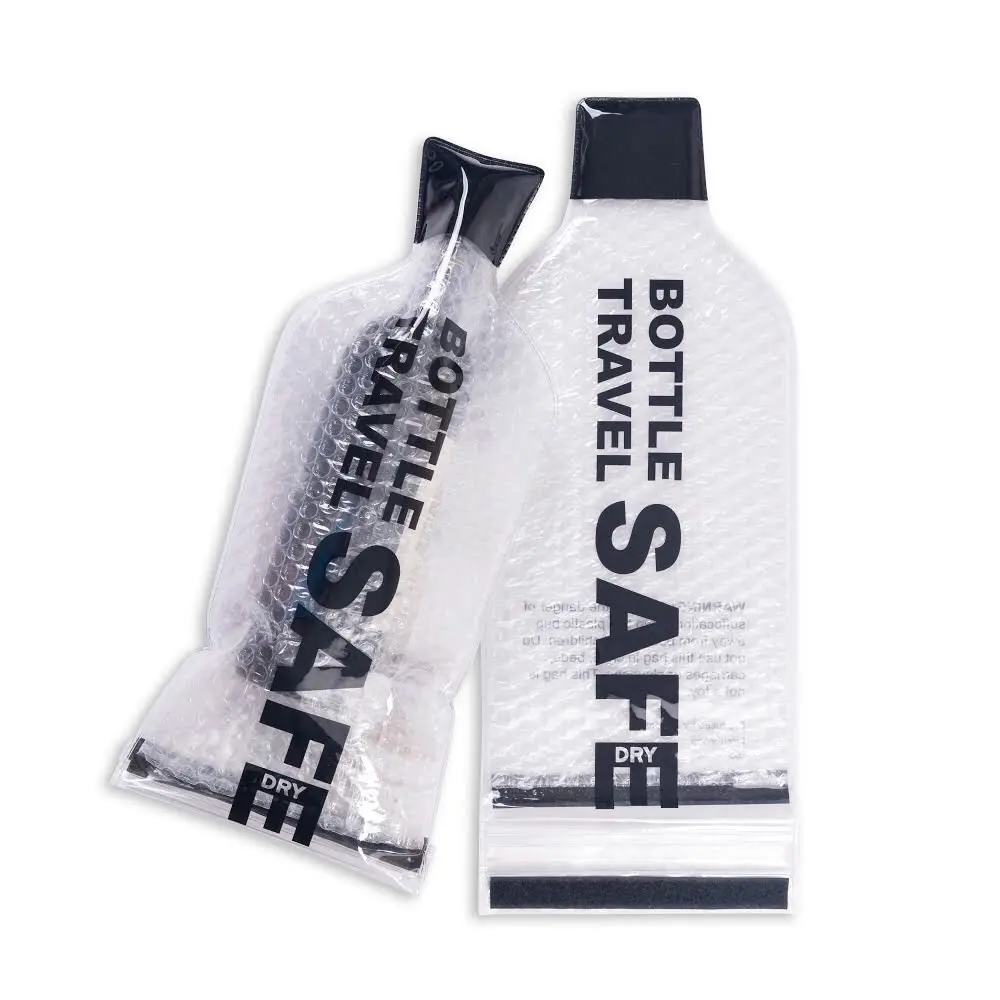 hot sale reusable leak proof pvc wine bottle protector bag bubble sleeve / skin
