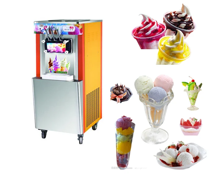 Three flavors hot sale commercial cone counter Ice cream machine stainless steel ice cream machine for sale