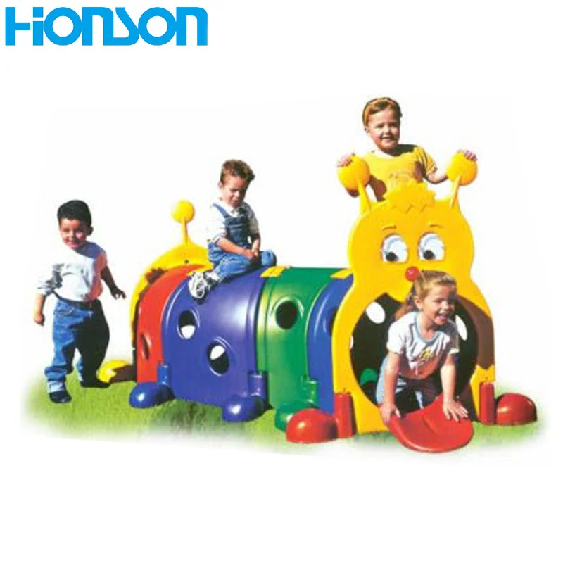 New style cheap High Quality kids indoor outdoor plastic play tunnels children playground equipment caterpillars Elf tunnel toy