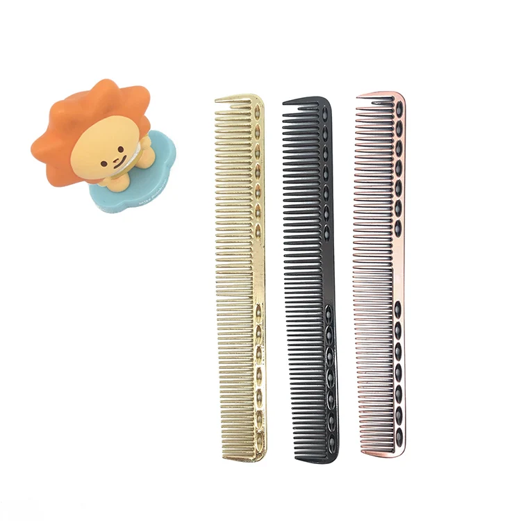 Professional China Suppliers Barber Salon Space Aluminum Hair Comb Metal Cutting Hairdressing Combs