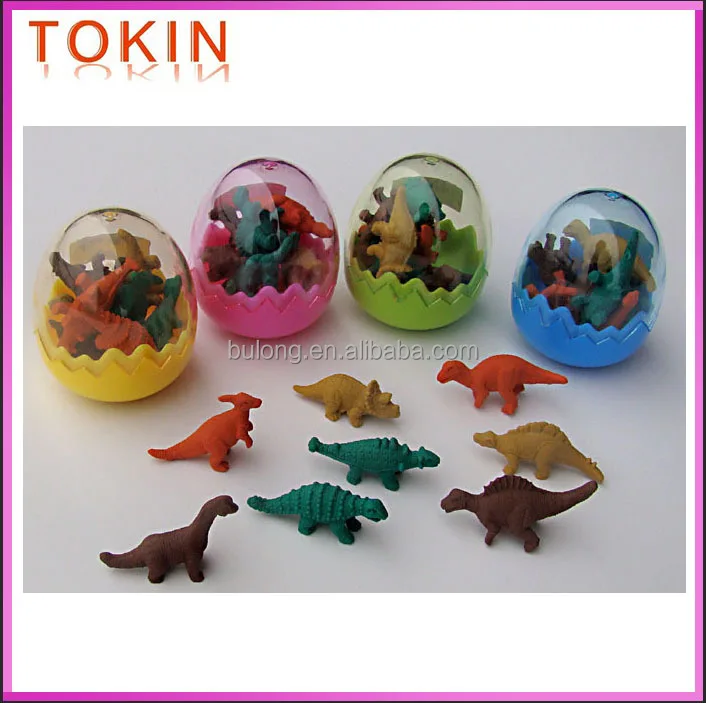 
Animal shaped Eraser within a plastic egg box 