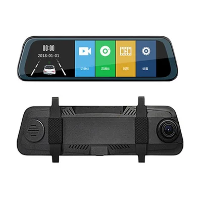 
1080p Car Dash Cam DVR 9.66inch Streaming Media IPS Touch Screen Night Vision Car Mirror Camera With Dual Lens 