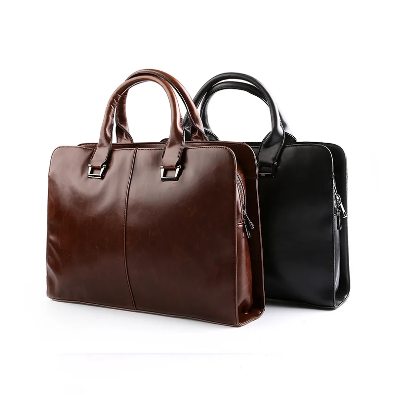 
2020 vintage simple crossbody business men handbag brief cases 