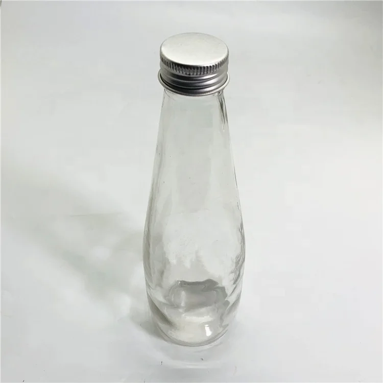 Factory Price 300ml clear liquor /juice / beverage milk bottle with screw cap